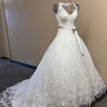 Casablanca Bridal Gown with Lace Details White Size L Photo 0