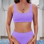 Pink Queen Lavender Bikini, New, High Rise, Padded Top, Size S Purple Photo 4