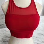 Zyia Active Red One More Rep Zip Back Padded Sports Bra Size Medium Photo 0