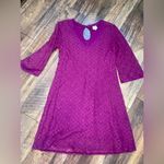 Ella Moss  lace keyhole long sleeve dress spring boho knit long sleeve party Photo 1