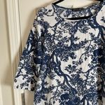 Zanzea Blue and White Floral Dress with pockets size large Photo 3
