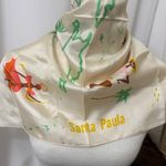 Grace Silk Scarf in Cream and White Green Photo 2