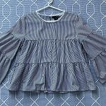 AQUA By Bloomingdales Striped Long Sleeve Top - Size Medium Photo 0