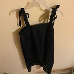 J.Crew NWT  black linen blend eyelet mini dress Photo 3