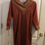 Burnt Orange & Tan Kurti Tunic Size M Photo 0