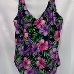 SWIM 365 SWIMSUITS FOR ALL WO PLUS SIZE 34 ONEPIECE SWIM SUIT BLACK FLORAL PRINT Pink Photo 2