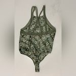 Free People ‘Intimately’ Nights Out Snakeskin Moss Green Bodysuit, Size S, NWOT Photo 5