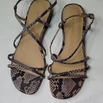 Banana Republic Snakeskin Print Sandals Elegant Summer Style Size7.5 Photo 0