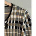 Anne Klein Plaid Women Wrap Sweater Coat Buckle Closure Size M Excellent Cond. Photo 6