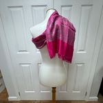 Women's Paisley Fuchsia/Grey Pashmina Scarf Shawl 74" x 28" Photo 9
