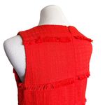J.Crew  Textured Tweed Fringe Sleeveless Sheath Above the Knee Dress Red 8 Photo 5