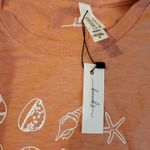 Bella Canvas Handmade Women's Peach Beach Seashell Graphic T Shirt Burnout Size Medium Photo 3