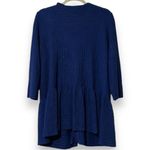 Lane Bryant   plus size 18/20 blue knit peplum shirt jacket zip front 3/4 sleeves Photo 3