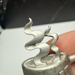 Signed JJ Coffee Lover Cup With Spoon Charm Dangle Brooch Pin Jonette Jewelry Silver Photo 4