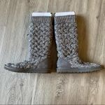 UGG  Australia Mahalya Grey Tall Knit Sweater Pull On Sock Boots Size 7 NWOT Photo 1