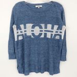 Madewell Aloha Graphic Ferry Linen Sweater in Blue Size XS Photo 1