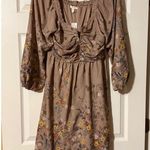 Maurice's NWT Women's Maurice Brown Floral Dress Size Medium (M) Photo 1