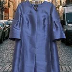 Luisa Spagnoli Women's Blue Designer Overcoat (IT 42) & Floral Cutout Dress (Sm) Photo 19
