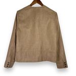 Vintage NWOT Napa Valley Faux Suede Snakeskin Jacket Women's Size 10 Tan Photo 1