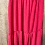 Chelsea 28 Pink Polka Dot One Shoulder Ruffle Feminine Midi Dress Womens XL NWT Photo 3