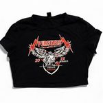 SheIn Black Graphic Crop Top-L Photo 0