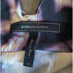 BCBGMAXAZRIA Abstract Floral Print Cocktail Dress XS Sleeveless Ribbed Hem Photo 1