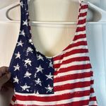 Xhilaration  Blue Red White Patriotic High Cut Swimsuit Size Small EUC #2692 Photo 1