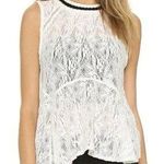 Free People  Ivory Maisie Lace All Star Peplum Tank Flare Size XS Coquette Preppy Photo 0