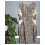 Antonio Melani Stanwick Sleeveless Khaki Geo Mesh Sheath Career Dress Size 14 Photo 12