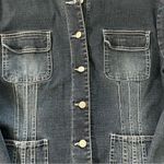 Live a Little  women's jean jacket size large, pit to pit 21", length 22" Photo 3