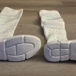 White knee high bedazzled knit shoes Size 6 Photo 4