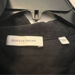 Rebecca Taylor  Black Linen Cabana Short Sleeve Button Front Shirt Size Small Photo 3