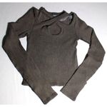 BDG Keyhole Cut-Out Acid Wash Long Sleeve Top Urban Outfitters M Photo 2