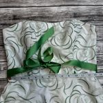 David's Bridal  Women's Strapless Bridesmaid Summer Dress White Green Floral 6 Photo 12