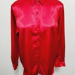 Norton Mcnaughton Norton MC Naughton red satin button down size 12p Photo 0