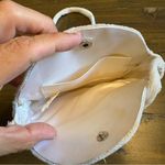 Vintage Walburg Pearl White Beaded Circle Round Bag Shoulder Flawed Photo 4