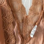 Free People  Intimately Rust and Black Lace Trim Bodysuit Size Large $118 Photo 3