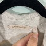 Soft Surroundings Soft Surrounding Women Beige V-neck LS Terry Cloth Tunic Sweatshirt Size M Photo 3