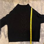 Poof! Black Cowl Neck Sweater Cable Knit Photo 5