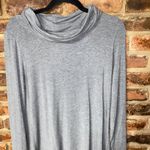 Cuddl Duds  Softwear w Stretch Gray Knit Turtleneck High Low Tunic Top Medium Photo 1