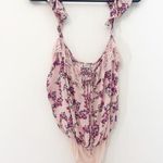 Free People  Take it away bodysuit pink floral medium Photo 2
