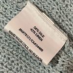 Eileen Fisher Silk Linen Blend Open Front Cropped Cardigan - Blue - Small Photo 8