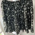 Forever 21 floral flowy skirt black and white size m Photo 3
