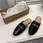 New Black Loafers with Gold Accent Size European size 39 Photo 1