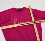 Endless Rose  Sweater Womens X Small Hot Pink Love Cropped Knit Pullover Photo 10