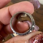 Christian Dior Dior Trotter Vintage Ring Blue Silver Tone Size 5 W/ Certificate of Authenticity Photo 4