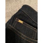 St. John  Jeans Women's Sz 8 Dark Wash Black Straight Leg Bling Pocket Inseam 33‎ Photo 2