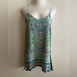 Maeve Anthropologie Meret Green Paisley Silk Tunic Top 6 Photo 2