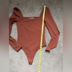 Babaton  Original Contour Squareneck Long Sleeve Bodysuit in Chocolate Opal Sz M Photo 9