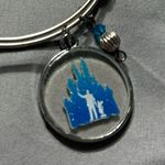 Disney's Walt & Mickey Silver and Blue Cinderella Castle Charm Bracelet Photo 5